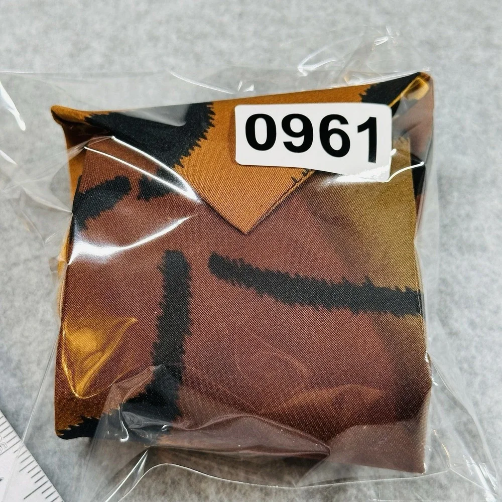 Kosin Classic Tie Orange Black Abstract Tiger Stripe Wide 90s Retro 58x3.75in